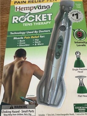 Rocket TENS Therapy Pain Relief Pen - Silver/Green